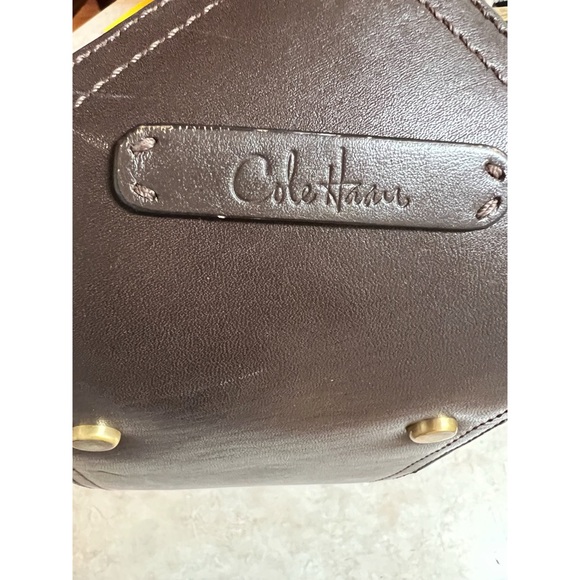 Cole Haan Genevieve Weave Triangle Bag Cole Haan Woven Leather Purse - Picture 9 of 13